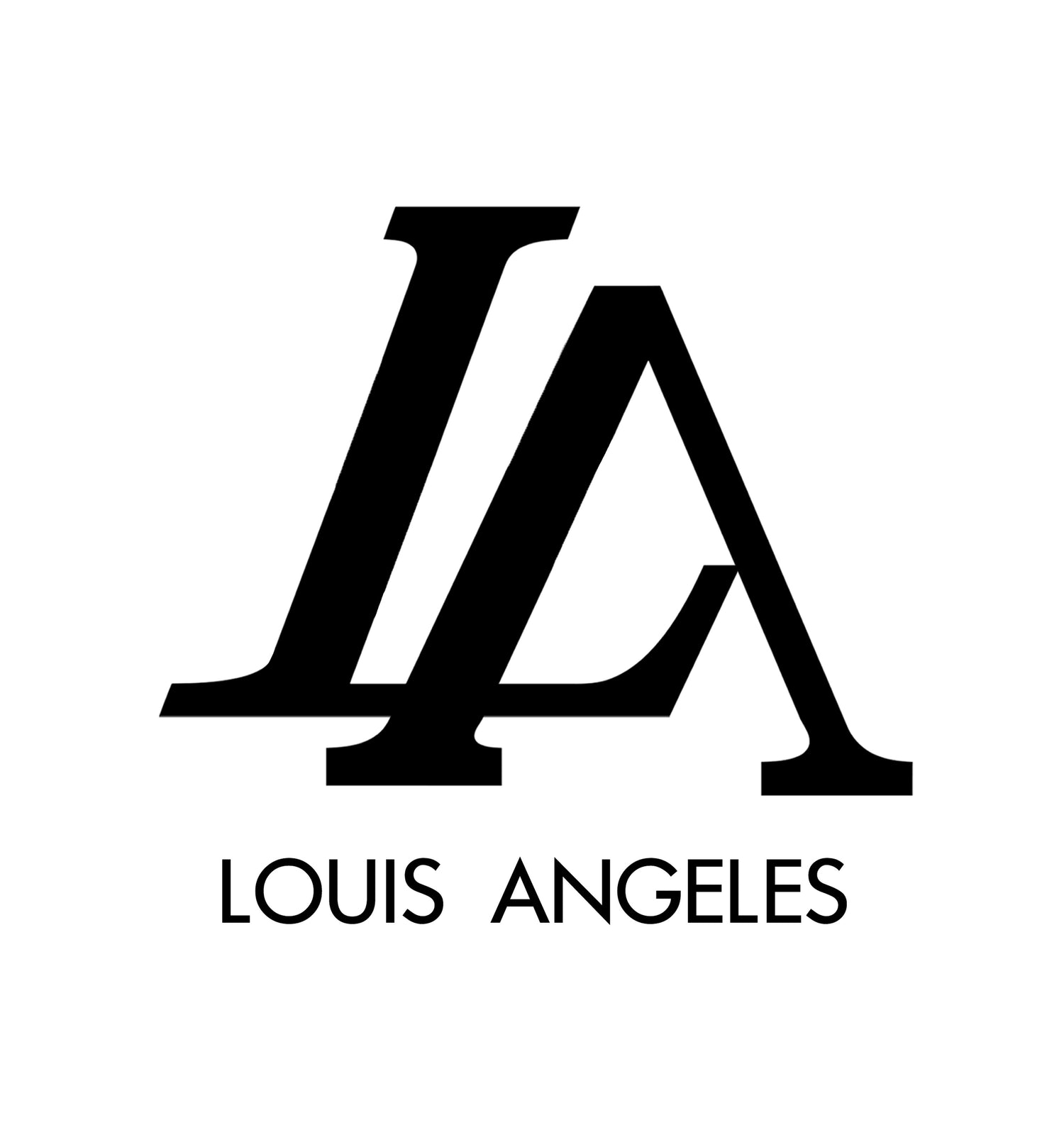LA black logo on white background for Cockstar Fame white t-shirt