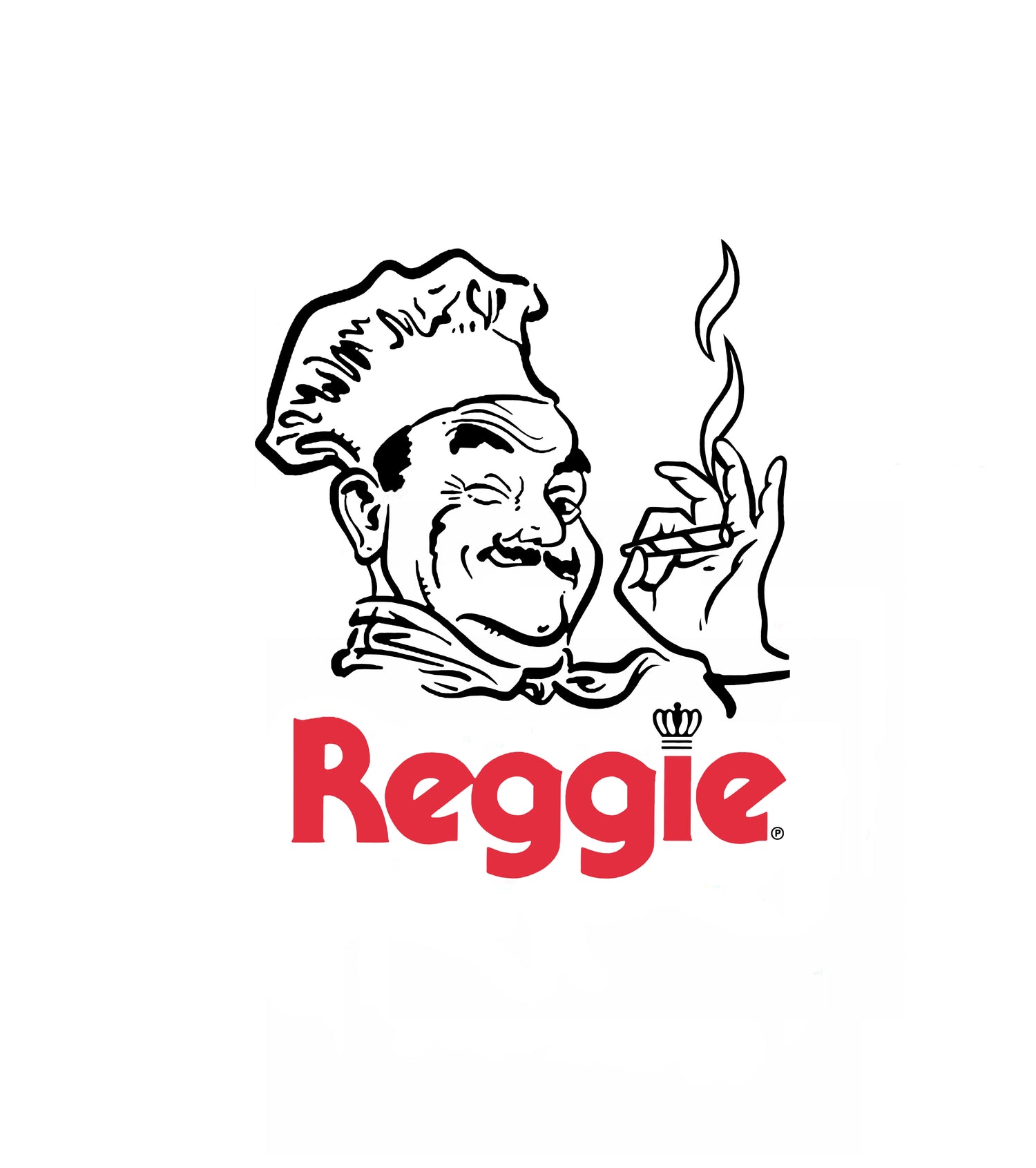 Reggie chef logo for Cockstar Fame white hoodie